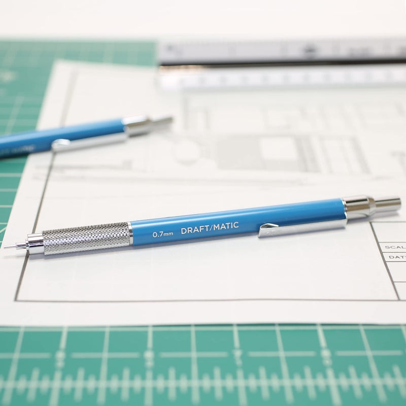 ALVIN DM07 Draft/MaticÂ® Mechanical Pencil, 0.7mm, Stainless Steel Drawing and Design Tool for Students and Professionals, Great for Drafting, Architecture, Engineering, and Art - Image 3